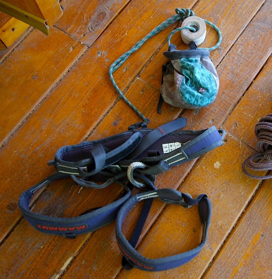 harness and chalkbag