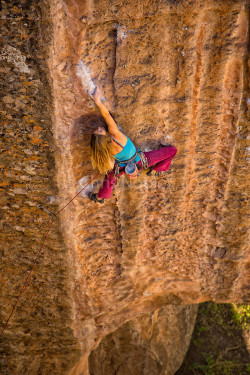 Lisa Hathaway sport climbing in Mill Creek